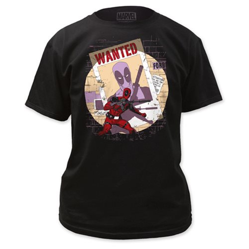 Deadpool Wanted Black T-Shirt